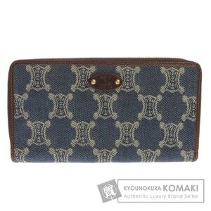 Celine Macadam Long Wallet Denim Leather